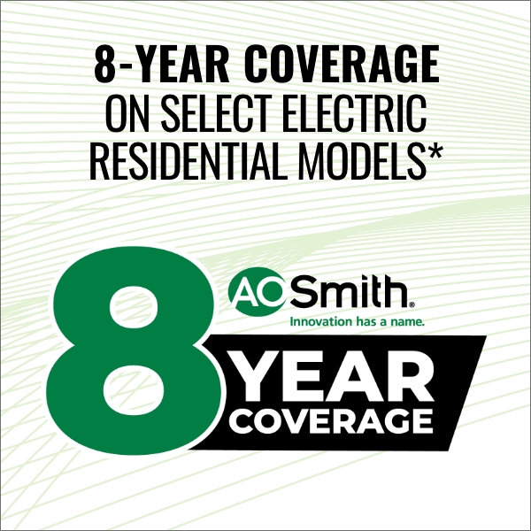 8-Year Coverage On Select Electric Residential Models*.