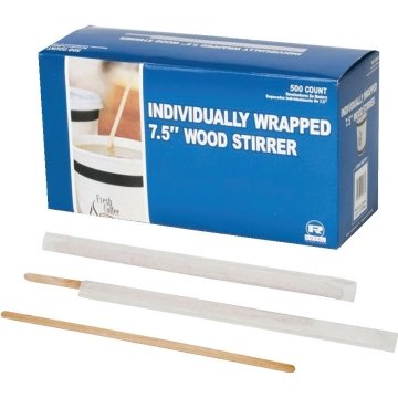 7.5/" Wooden Coffee Stirrers 5,000//CS    FAST Shipping