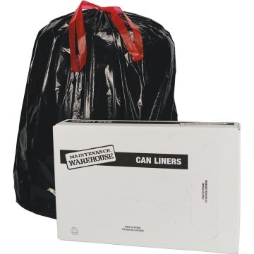 Maintenance Warehouse® 40-45 Gal 0.6 Mil Low-Density Trash Bag (250-Pack)  (Black)