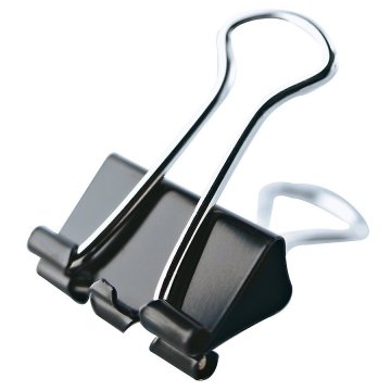 Office Depot Brand Binder Clips, Large, 2 Wide, 1 Capacity, Black, Box of 12