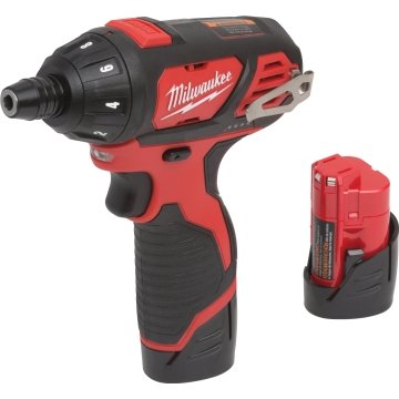 Milwaukee 1 4 In 12 Volt M12 Li Ion Cordless Screwdriver Kit HD Supply