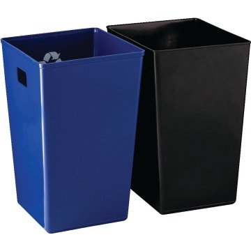 Blue Uline Drawstring Recycling Trash Liners - 13 Gallon S-23036 - Uline
