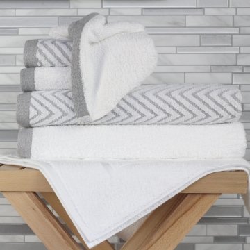 Welspun Welington Hand Towel, 16 x 30, White 4.5lb