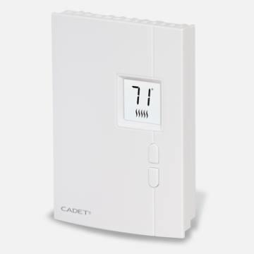 Cadet Double Pole Mechanical Wall Thermostat for Electric Heaters (Model:  T522-W), 22 Amp, White
