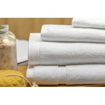 Crown Hotel Towel Collection, 12 Single Pile, Zig Zag Dobby, White, 36  pcs/pk
