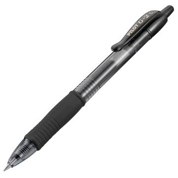 Pilot G-2 Retractable Gel Pens, Fine Point, 0.7 Mm, Black Ink