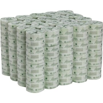 Scott® 100% Recycled Fiber High-Capacity Jumbo Toilet Paper (67805), 2-Ply,  White, Non-perforated, (1,000'/Roll, 12 Rolls/Case, 12,000'/Case)