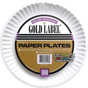 Dixie Basic™ 8.5 White Paper Plates, Case Of 500