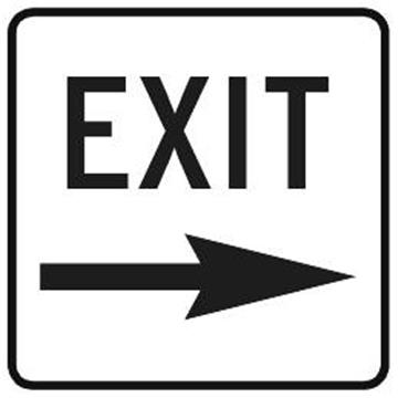 Exit Sign With Right Arrow, High Intensity, 12 X 18 | HD Supply