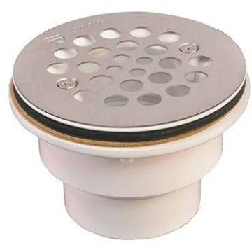 Oatey Part # 423232 - Oatey Round Gray Pvc Shower Drain With 4-3