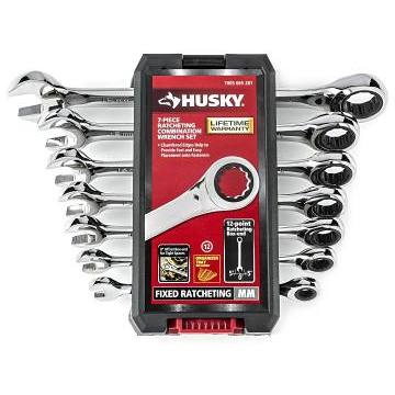 Husky open outlet end ratchet wrench