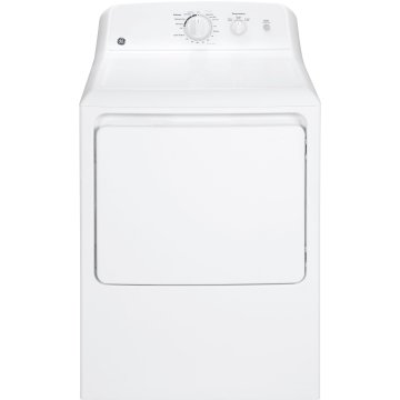 GE GTX22EASKWW 6 Cu.Ft. Electric Dryer with 6 Cycles, Reversible Door, White