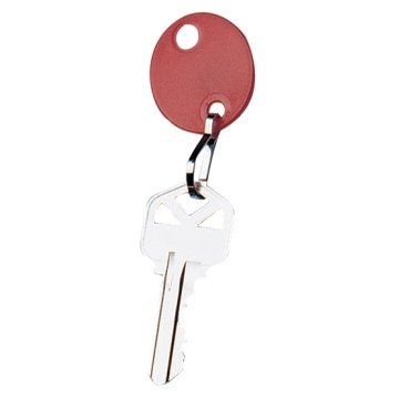 Snap-Hook Plastic Key Tags for Hook Nail Red Orange Numbered 1-20 MMF 20pcs.