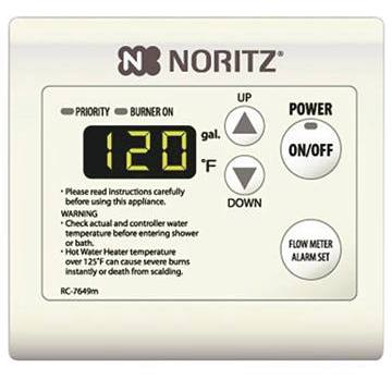 Noritz Tankless Water Heater Wall Mounted Wired Remote