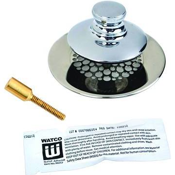 Bathtub Drain Shoe Strainer, Chrome Plated, 1.25-In. Fine Thread