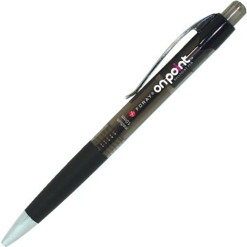 Foray Retractable Rubber Grip Ballpoint Pen 1.0 Mm Black