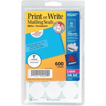 Avery® White Vibrant Color-Printing Address Label 1-1/4