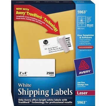 Avery TrueBlock 2 x 4 in. Shipping Labels (2500-Box) | HD Supply