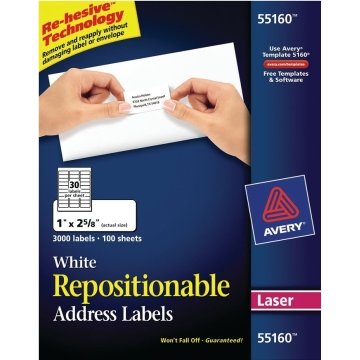 Avery 1/2 x 1-3/4 in. Return Address Labels (Clear) (2000-Box ...
