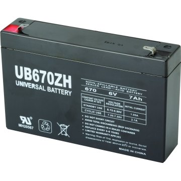 AJC 6V 7Ah Sealed Lead Acid Battery - Replacement For Universal Power Group UB-670