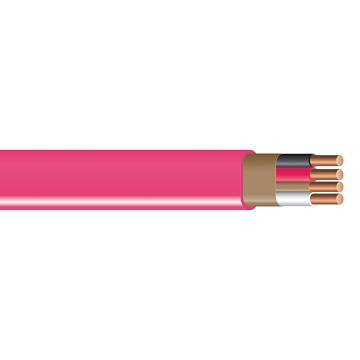 Southwire 10/3 Solid Romex Sim Pull Cu Nm-B With G Wire, Pink, 250