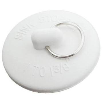 Rubber Sink Plug, White Drain Stopper Fit 1-5/8 to 1-3/4 Drain