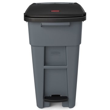 95 Gallon Rubbermaid Large Mobile Waste Receptacle - Gray With Lid