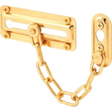 3-7/16 In Steel Stamped Chain Door Lock (Brass) HD Supply