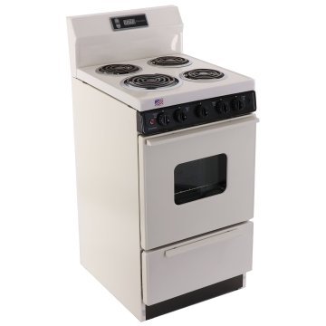 Premier 30 in. 3.9 cu. ft. Oven Freestanding Electric Range with 4 Coil  Burners - White