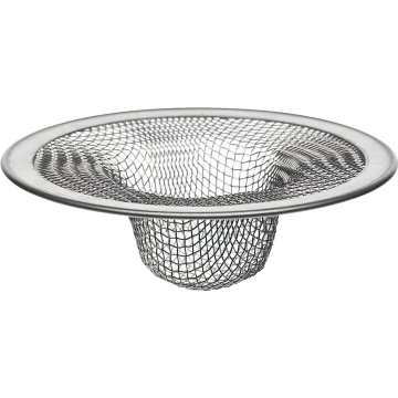 Tub Drain Strainer Domed Hole Pattern 1.75 Chrome-Plate Steel