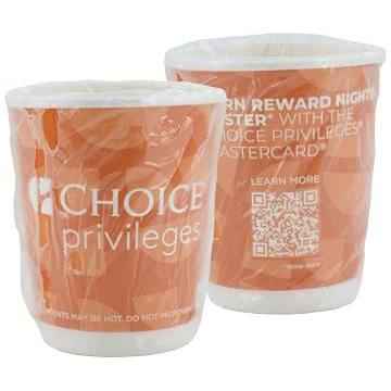 Choice 12 oz. Coffee Print Poly Paper Hot Cup - 1000/Case