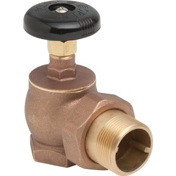 Steam Radiator Valve, 3/4inch FIP x Male Union, Angle, Bronze-640125