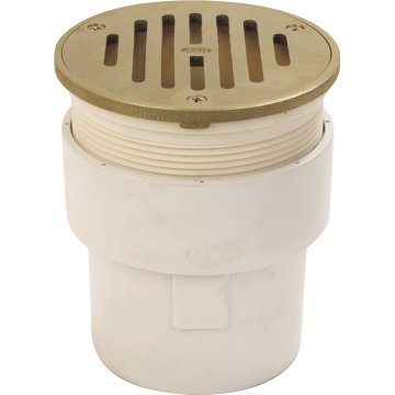 Zurn FD2202-PVC General Purpose Floor Drain 3 x 4 Solvent Weld Connection PVC Body
