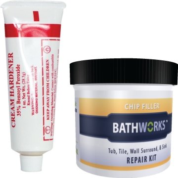 Bathworks 4-oz White Tub and Tile Chip Repair Kit in the Surface Repair  department at