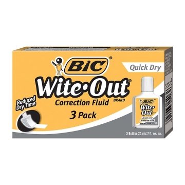 Bic Wite-Out Shake 'n Squeeze Correction Pen 8 ml White 4/Pack WOSQPP418