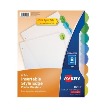 Avery® Style Edge Plastic Inserted Divider | HD Supply