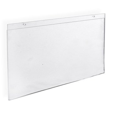 Azar Displays Acrylic Sign Holders With Adhesive Tape, 11 x 8 1/2, Clear,  Pack Of 10
