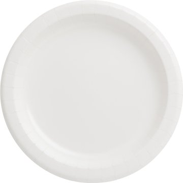 Dixie Basic Paper Dinnerware Plates White 8.5" Diameter 125/Pack 4/Carton