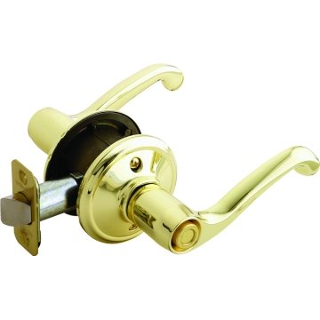 Schlage Alx Passage Lockset, Broadway Lever, Keyless, Satin Brass