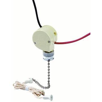 NSI 75111CQ Pull Chain Switch, Off-On-On-On Circuit Function, SP3T, Brass  Actuator, 6/3 amps at 125/250 VAC