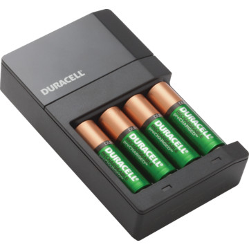 AA/AAA Duracell Ion Speed 1000 NiMh Battery Charger With 4 AA  HD 