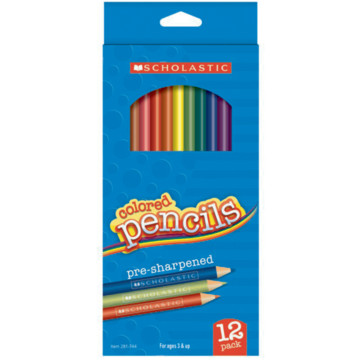 Scholastic Color Pencils, 3.3 Mm, Assorted Colors, Pack Of 12 | HD Supply