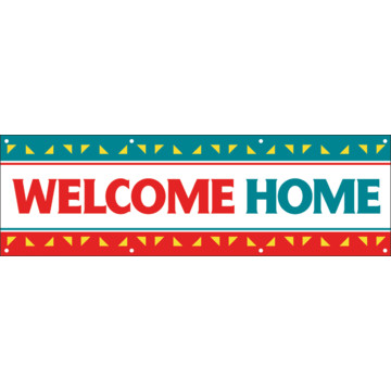 Horizontal Welcome Home Banner, Red/Green, 10' x 3' | HD Supply