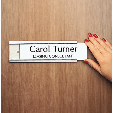 Interior Door Nameplate Holder, Silver, | HD Supply