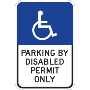 handicap form parking for Parking Reflective, Parking Permit/Symbol Sign 12 Florida Disabled by