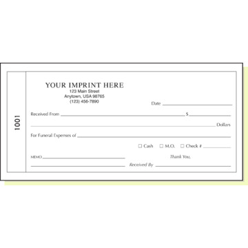 2-Part Funeral Receipt Book with Double Memo Line | HD Supply