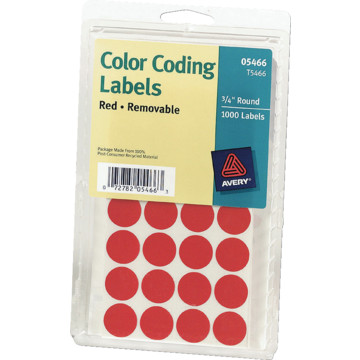 Avery Removable Round Color-Coding Labels, Red, Pack Of 1,008 | HD Supply