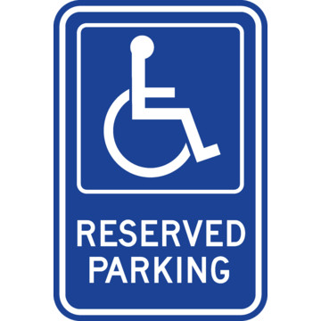 Reserved Parking Disabled Parking Sign, Blue Reflective, 12 x 18 | HD ...