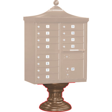 Cluster Mailbox Short Decorative Pedestal, Bronze HD Supply